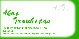 akos trombitas business card